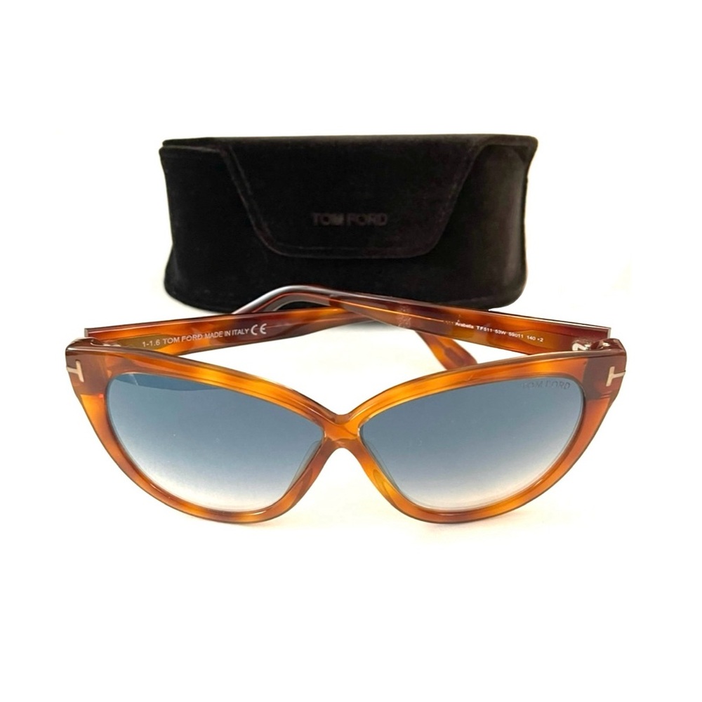Tom Ford Arabella Blonde Havana Tortoise Shell Sunglasses TF511-53W 5901… - Picture 3 of 10